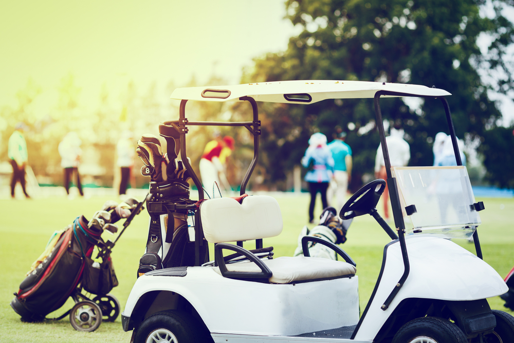 Golf,Carts,On,A,Golf,Course